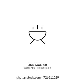 Icon grill graphic design single icon vector