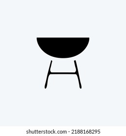 Icono Grill. adecuado para el símbolo educativo. estilo glifo. diseño simple editable. vector de plantilla de diseño. ilustración simple