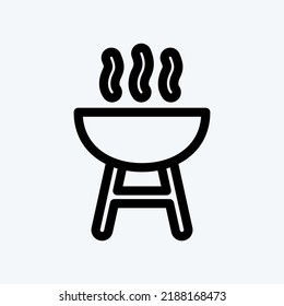 Icon Grill. suitable for education symbol. line style. simple design editable. design template vector. simple illustration