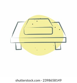 Icon Grilled Foods. related to Cooking symbol. Color Spot Style. simple design editable. simple illustration