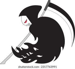 Icon of grim reaper with death scythe