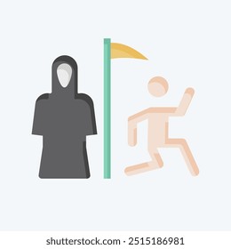 Ícone Grim Reaper. relacionado com Seath symbol. flat style. simple illustration