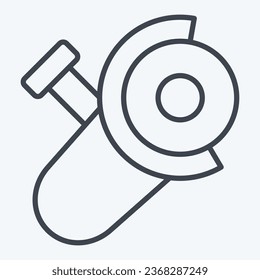 Icon Grinding. related to Welder Equipment symbol. line style. simple design editable. simple illustration