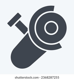 Icon Grinding. related to Welder Equipment symbol. glyph style. simple design editable. simple illustration