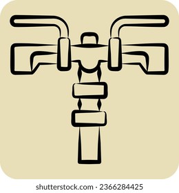 Icon Grip related to Bicycle symbol. hand drawn style. simple design editable. simple illustration