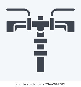 Icon Grip related to Bicycle symbol. glyph style. simple design editable. simple illustration