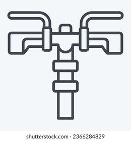 Icon Grip related to Bicycle symbol. line style. simple design editable. simple illustration