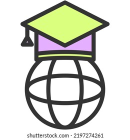 the icon group back to school is made with the theme of education using color style
