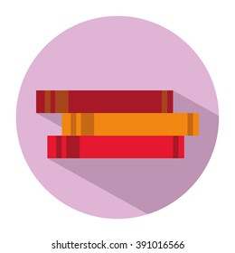Icon of a group of books in flat style. Vector illustration. School concept.