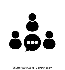 Icon a group chat, isolated against a clean background.