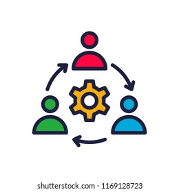 icon group connection gear
