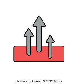 Icono de un crecimiento, aislado contra un fondo limpio.