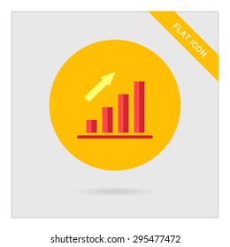 Icon of growing bar chart