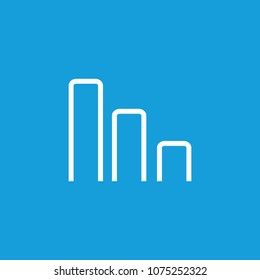 Icon of growing bar chart. Graph, statistics, investment. Profit concept. Can be used for topics like business analysis, success, finance