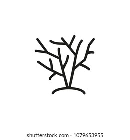 Icon of growing bush. Shrubbery, tree, plant. Nature concept. Can be used for topics like parkland, garden, forest