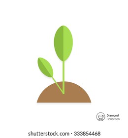 Icon of growing green spout
