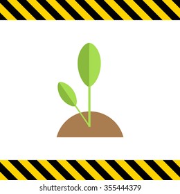 Icon of growing green spout