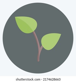 Icon Growing Plant. suitable for garden symbol. flat style. simple design editable. design template vector. simple symbol illustration
