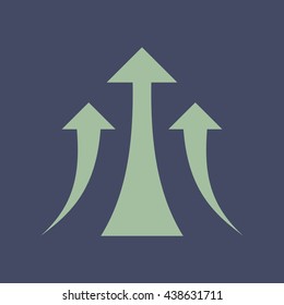 Icon of Growth Arrow, Growing Graph. Eps-10.