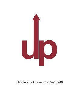 up icon. growth target. Vector isolated on white background.
