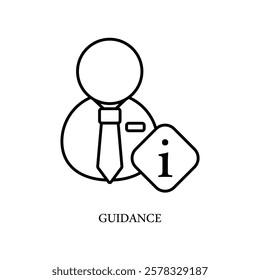 Icon a guidance, isolated against a clean background.