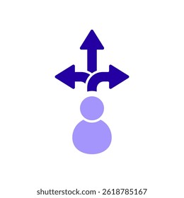 Symbol eine Führung einzeln auf sauberem Hintergrund.