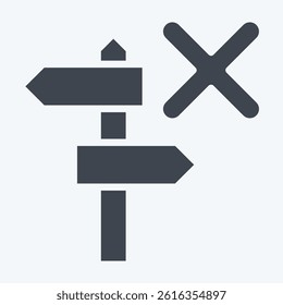 Icon Guide. related to Exclamation symbol. glyph style. design editable