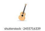 icon guitar cute cartoon, suitable for coloring book