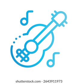 icon guitar with style gradient