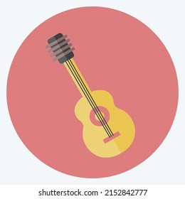 Icon Guitar. suitable for music symbol. flat style. simple design editable. design template vector. simple symbol illustration