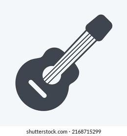 Icon Guitar. suitable for Wild West symbol. glyph style. simple design editable. design template vector. simple symbol illustration