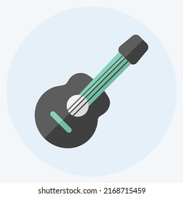 Icon Guitar. suitable for Wild West symbol. flat style. simple design editable. design template vector. simple symbol illustration