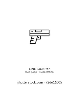 Icon gun graphic design single icon vector