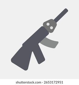 Pistola de iconos. Elementos militares y de guerra. Icono en estilo plano.