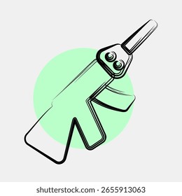 Pistola de iconos. Elementos militares y de guerra. Icono en estilo de mancha de color.