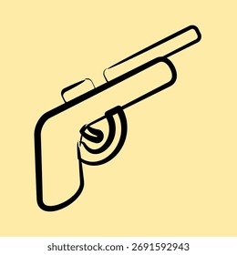 Symbolwaffe. Piraten-Designelemente. Symbol im handgezeichneten Stil.