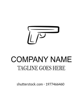 icon gun simple design. gun logo for your company