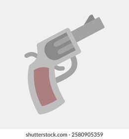Icon gun. Traditional tattoo elements. Icon in flat style.