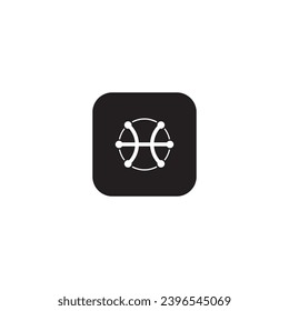 icono h moderno, simple, abstracto