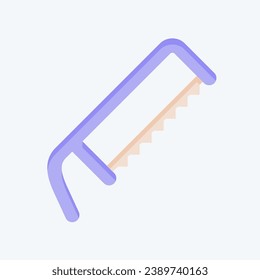 Icon Hacksaw. related to Carpentry symbol. flat style. simple design editable. simple illustration