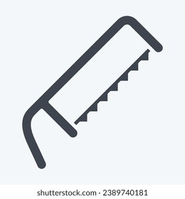 Icon Hacksaw. related to Carpentry symbol. glyph style. simple design editable. simple illustration