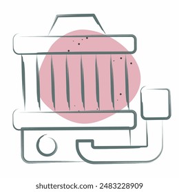 Icon Haeater Blower Motor. related to Car Maintenance symbol. Color Spot Style. simple illustration