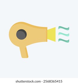 Icon Hair Dryer. related to Air symbol. flat style. simple design editable