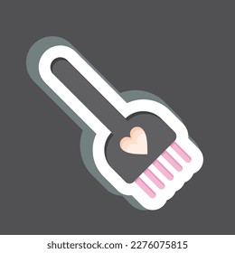 Icon Hair Dye Brush. related to Barbershop symbol. Beauty Saloon. simple illustration