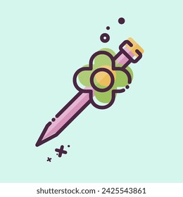 Icon Hair Pin. related to Jewelry symbol. MBE style. simple design editable. simple illustration