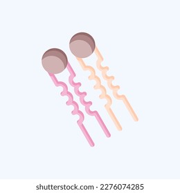 Icon Hair Pins. related to Barbershop symbol. Beauty Saloon. simple illustration