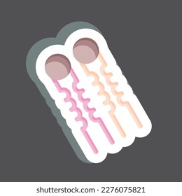 Icon Hair Pins. related to Barbershop symbol. Beauty Saloon. simple illustration