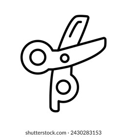 Icon of hair scissors, a pair of cutting blades, barbershop scissors, salon scissors
