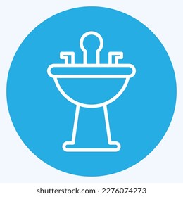 Icon Hair Wash Sink. related to Barbershop symbol. Beauty Saloon. simple illustration