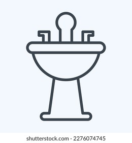 Icon Hair Wash Sink. related to Barbershop symbol. Beauty Saloon. simple illustration